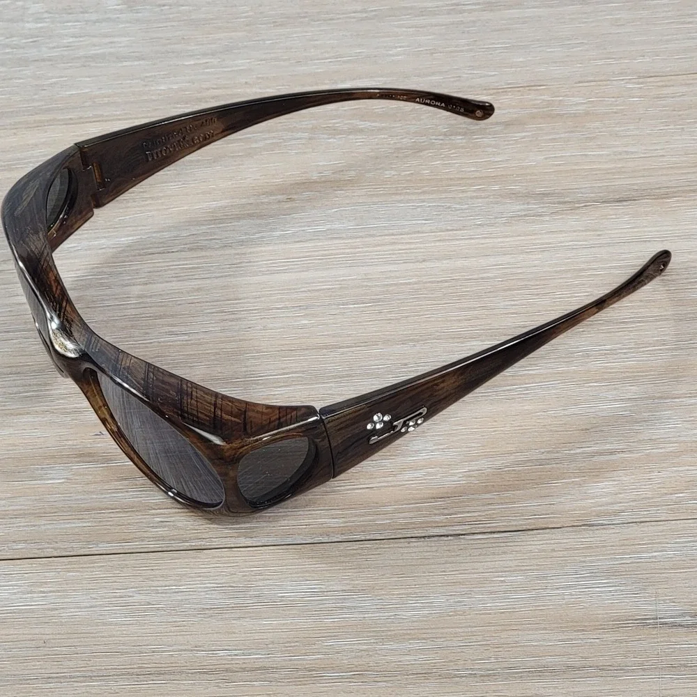 Jonathan Paul Fitovers Aurora AU003 Brown Tortoise Polarized Sunglasses UV 400